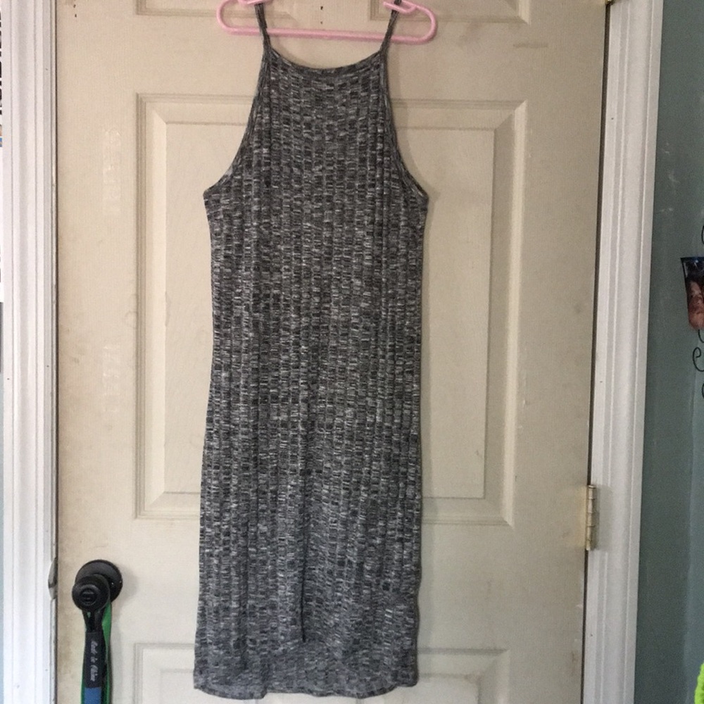 Halter grey dress